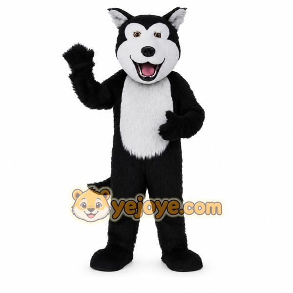 Black And White Husky Dog Mascot Costume