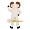 Cream Brown Ram Mascot Costume