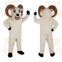 Cream Brown Ram Mascot Costume