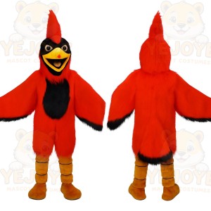 Red Black Yellow Cardinal Mascot Costume