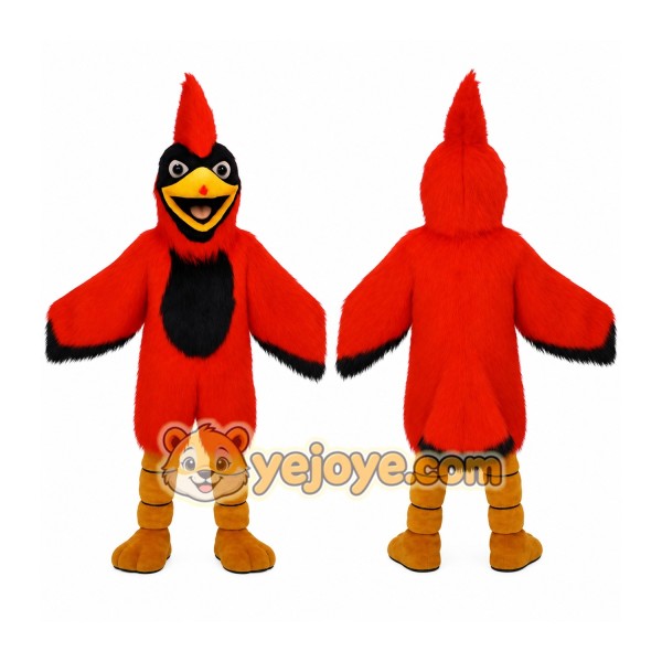 Red Black Yellow Cardinal Mascot Costume