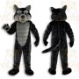 Black And Gray Husky Dog Mascot Costume