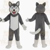 Gray And White Husky Dog Mascot Costume