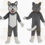 Gray And White Husky Dog Mascot Costume