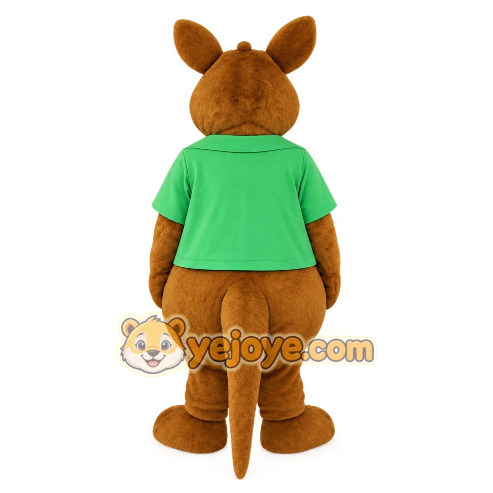 Brown Green Yellow Kangaroo Mascot Costume Brown Green Yellow Kangaroo Mascot Costume