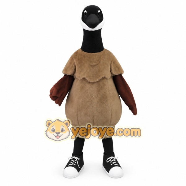 Brown Black White Canada Goose Mascot Costume