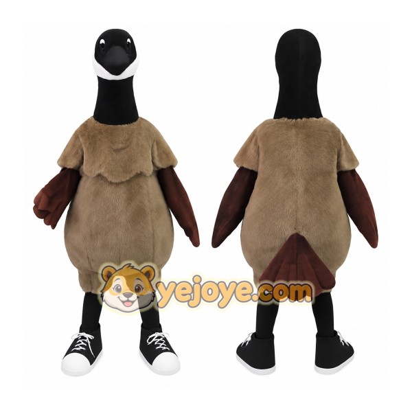 Brown Black White Canada Goose Mascot Costume