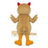 Tan White Red Owl Mascot Costume