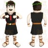 Black White Greek Warrior Mascot Costume