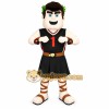 Black White Greek Warrior Mascot Costume