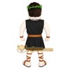 Black White Greek Warrior Mascot Costume