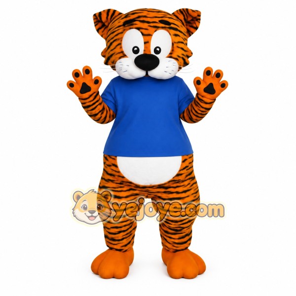 Orange Black Tiger Mascot Costume