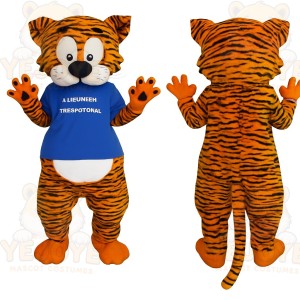 Orange Black Tiger Mascot Costume