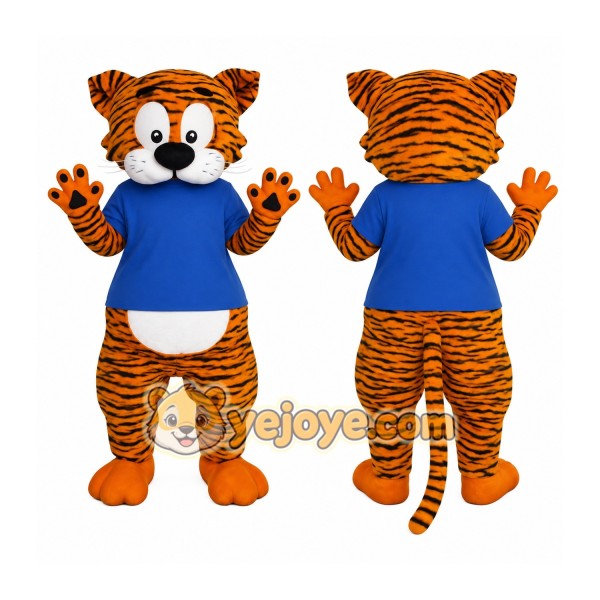 Orange Black Tiger Mascot Costume