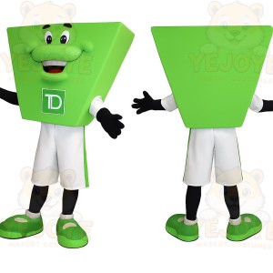 Green White Trapezoid Character Mascot Costume