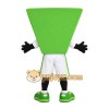 Green White Trapezoid Character Mascot Costume Green White Trapezoid Character Mascot Costume