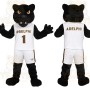 Black White Basketball Panther Mascot Costume