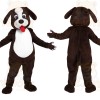 Brown White Floppy Eared Dog Mascot Costume