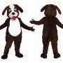 Brown White Floppy Eared Dog Mascot Costume