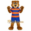 Brown Blue Orange Bear Mascot Costume Brown Blue Orange Bear Mascot Costume