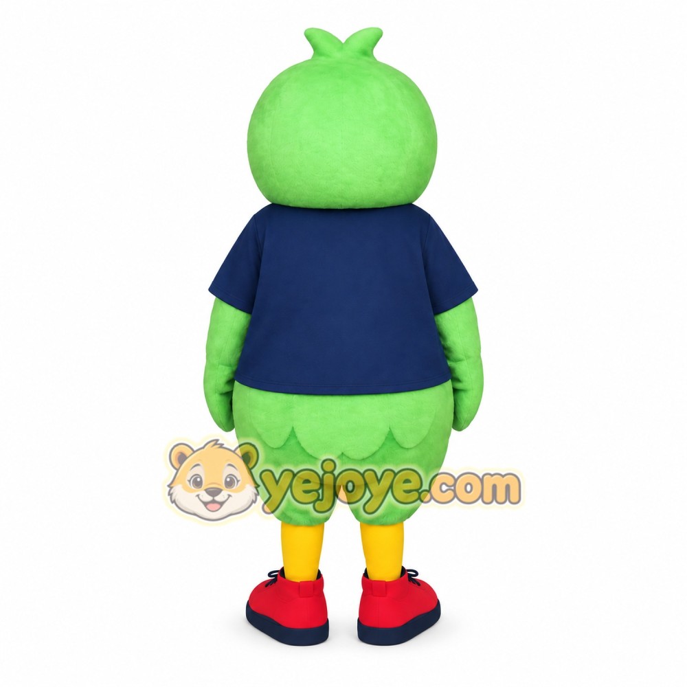 Green Blue Owl With Glasses Mascot Costume Green Blue Owl With Glasses Mascot Costume