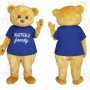 Golden Blue Teddy Bear Mascot Costume