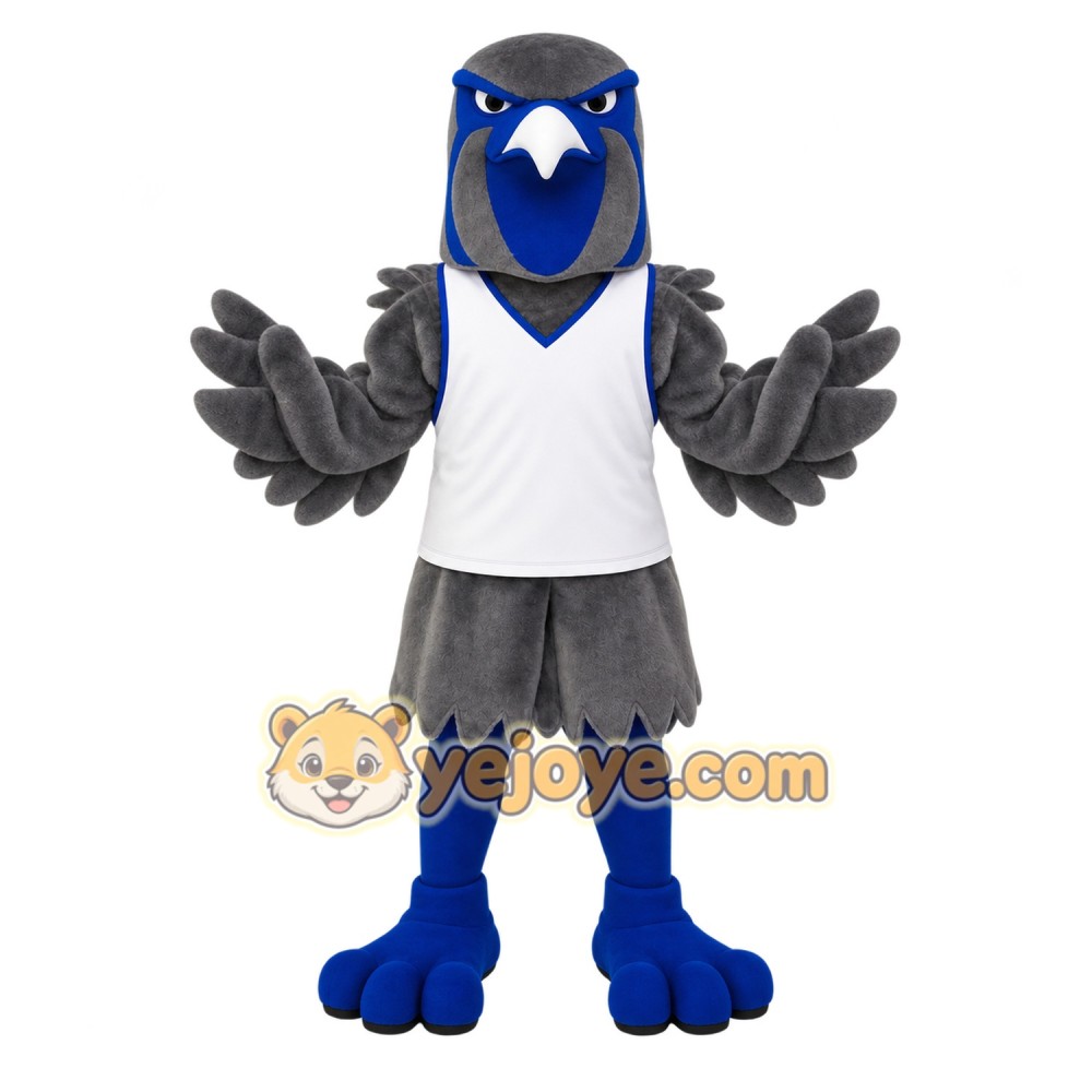 Blue Gray Eagle Mascot Costume Blue Gray Eagle Mascot Costume
