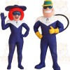 Navy White Superhero Mascot Costume