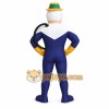 Navy White Superhero Mascot Costume Navy White Superhero Mascot Costume