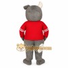 Gray Red White Dog Mascot Costume Gray Red White Dog Mascot Costume