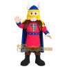 Red Blue Yellow Viking Warrior Mascot Costume Red Blue Yellow Viking Warrior Mascot Costume
