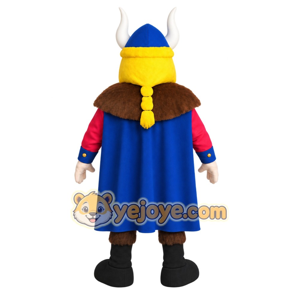 Red Blue Yellow Viking Warrior Mascot Costume Red Blue Yellow Viking Warrior Mascot Costume