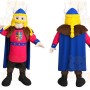 Red Blue Yellow Viking Warrior Mascot Costume