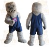 Gray Navy Basketball Yeti Mascot Costume