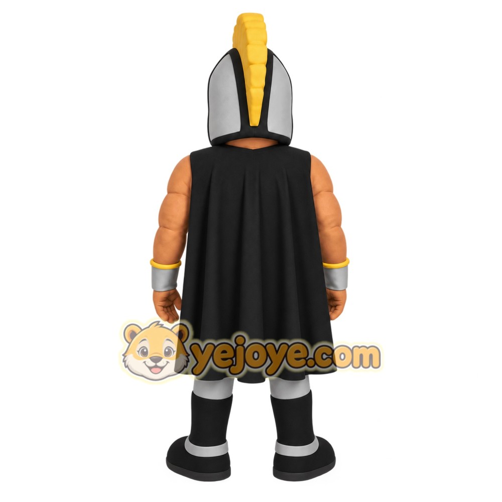 Black Yellow Roman Soldier Mascot Costume