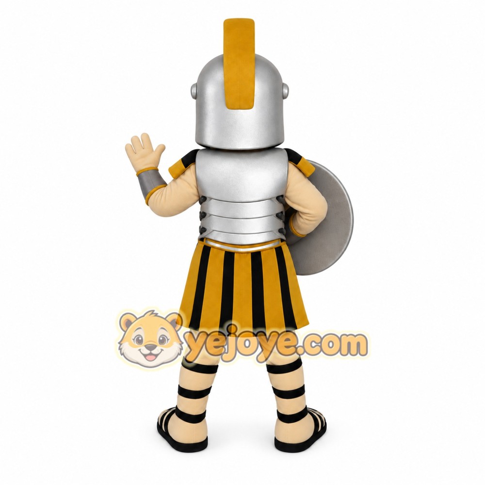 Gold Black Spartan Warrior Mascot Costume Gold Black Spartan Warrior Mascot Costume