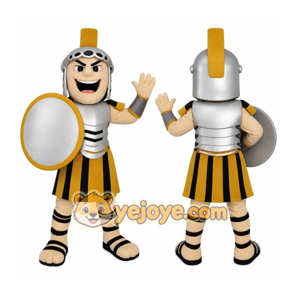 Gold Black Spartan Warrior Mascot Costume