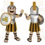 Gold Black Spartan Warrior Mascot Costume