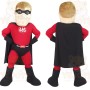 Red Black Superhero Man Mascot Costume