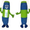 Blue Green Smiling Highlighter Mascot Costume
