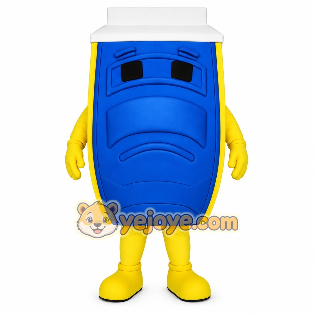 Blue Yellow Portable Toilet Mascot Costume Blue Yellow Portable Toilet Mascot Costume