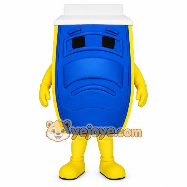 Blue Yellow Portable Toilet Mascot Costume