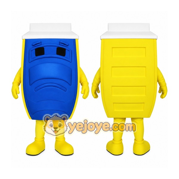 Blue Yellow Portable Toilet Mascot Costume