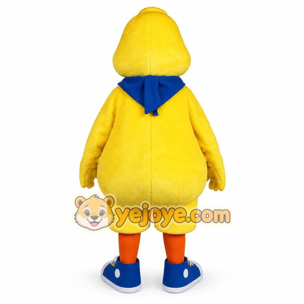 Yellow Orange Blue Duck Mascot Costume