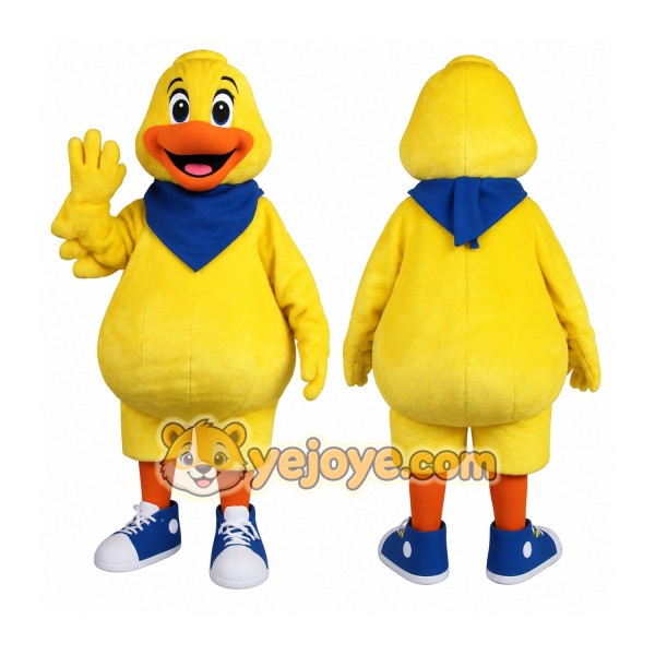 Yellow Orange Blue Duck Mascot Costume