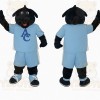 Black Light Blue Sports Dog Mascot Costume