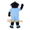 Black Light Blue Sports Dog Mascot Costume Black Light Blue Sports Dog Mascot Costume