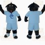 Black Light Blue Sports Dog Mascot Costume