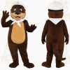 Brown Tan White Sailor Otter Mascot Costume