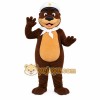 Brown Tan White Sailor Otter Mascot Costume Brown Tan White Sailor Otter Mascot Costume